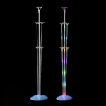 Подставка для шаров светящаяся «Веселье» (основа, 7 палочек с держателями) 67*35*55 см, прозрачный