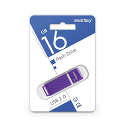 Память "Quartz"  16GB, USB 2.0 Flash Drive, фиолетовый, Smart Buy