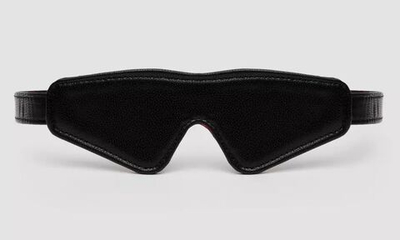 Двусторонняя красно-черная маска на глаза Reversible Faux Leather Blindfold (Цвет: красный с черным)