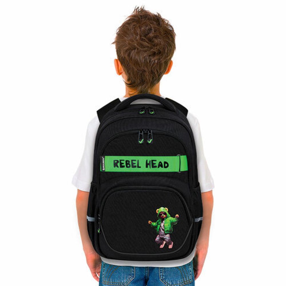 Рюкзак BRAUBERG MOTION, 2 отделения, 3 кармана, "Be cool", 41х28х17 см, 273116