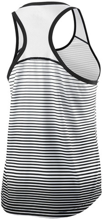 Женский топ теннисный Wilson Team Striped Tank - black/white