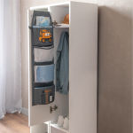 Кармашки для детского сада, на липучке. Экскаватор с глазками-помпонами