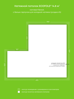 Натяжные потолки 24 м2, 14.8 м2, 14.8 м2, 14.8 м2