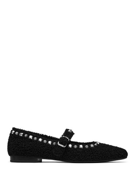 BEATNIK FUR FW24-M-139407-001 black-24Z Женские балетки