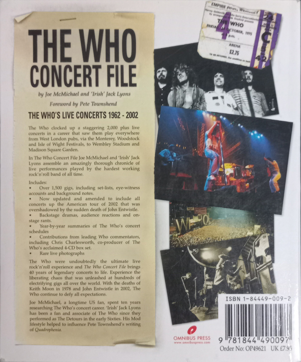 The Who: Concert File / Joe McMichael, 'Irish' Jack Lyons