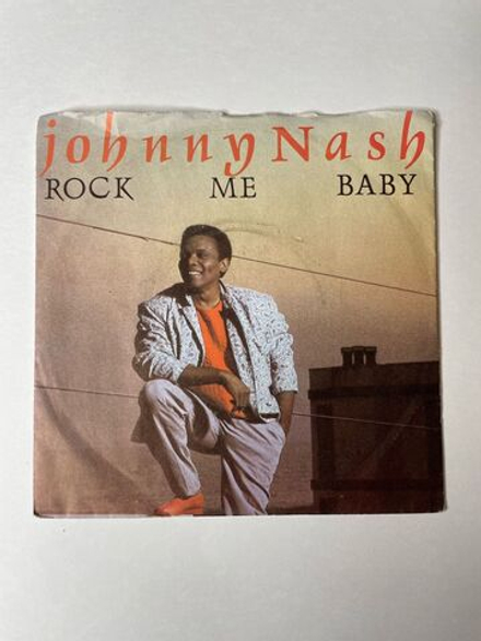 Винтажная виниловая пластинка LP Johnny Nash Rock Me Baby (Germany 1986) 7 дюймов