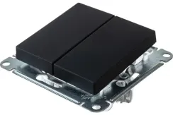 Выключатель Systeme Electric ATLASDESIGN 2 клавиши карбон 34606