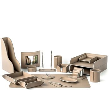 Настольный набор из кожи Cuoietto серии Business из 17 предметов (NBCLat17.1)