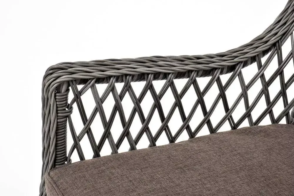 "Эспрессо-80 L" обеденная группа плетеная, цвет графит