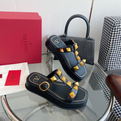 Valentino Roman Stud Slide Sandal