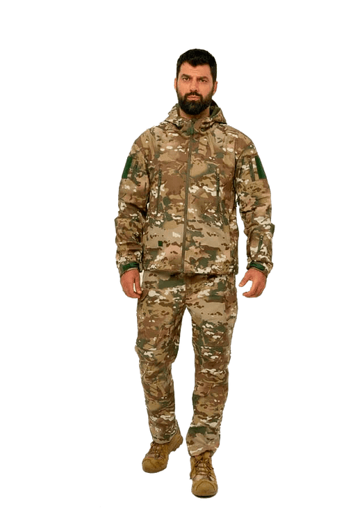 Костюм тактический утепленный Softshell Мультикам -softshell-multikam