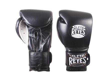 Тренировочные боксерские перчатки от Cleto Reyes на липучке CЕ6 (черные)