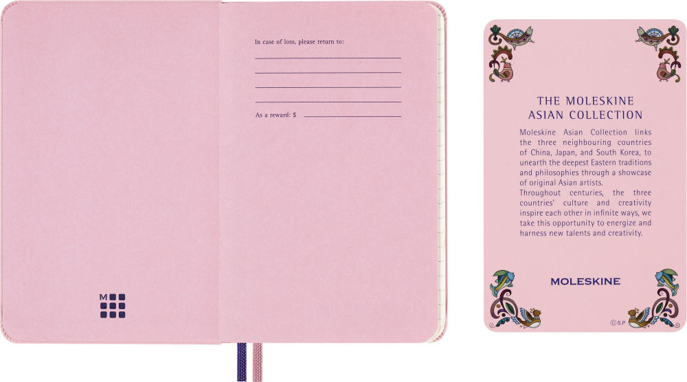 Блокнот Moleskine LE Sakura Pocket 90x140 мм текстиль 160 стр линейка Momoko Sakura (LESU07MM710)