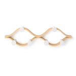 Вешалка настенная Montage, 6 крючков, натуральное дерево/белая