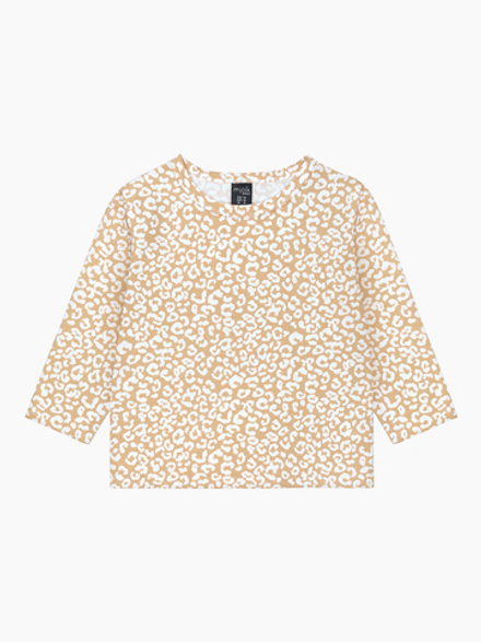 Лонгслив оверсайз Mjölk Sand Leopard