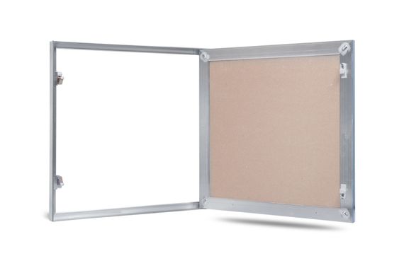 Люк под покраску Короб 300х600 мм (ШxВ, 30х60 см) с потайной петлей, алюминиевый, нажимной