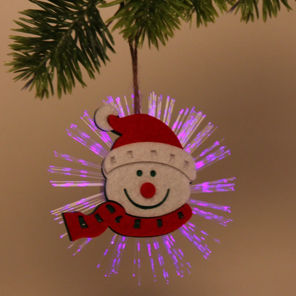 Сувенир с подсветкой «Снеговик в колпачке» 10 см