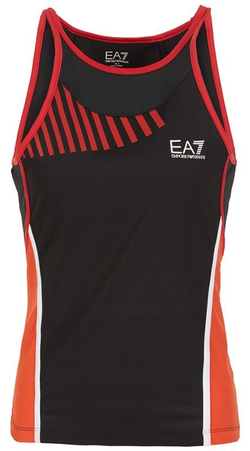 Женский топ теннисный EA7 Woman Jersey Tank - black