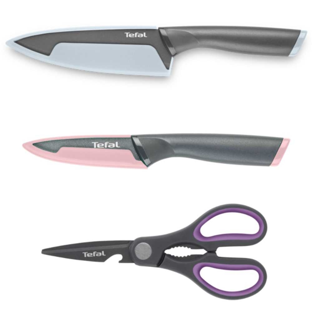 Набор ножей с ножницами Tefal Slicy K4319304, 3 предмета