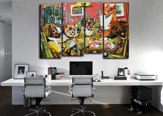 Модульная картина "Животный азарт"