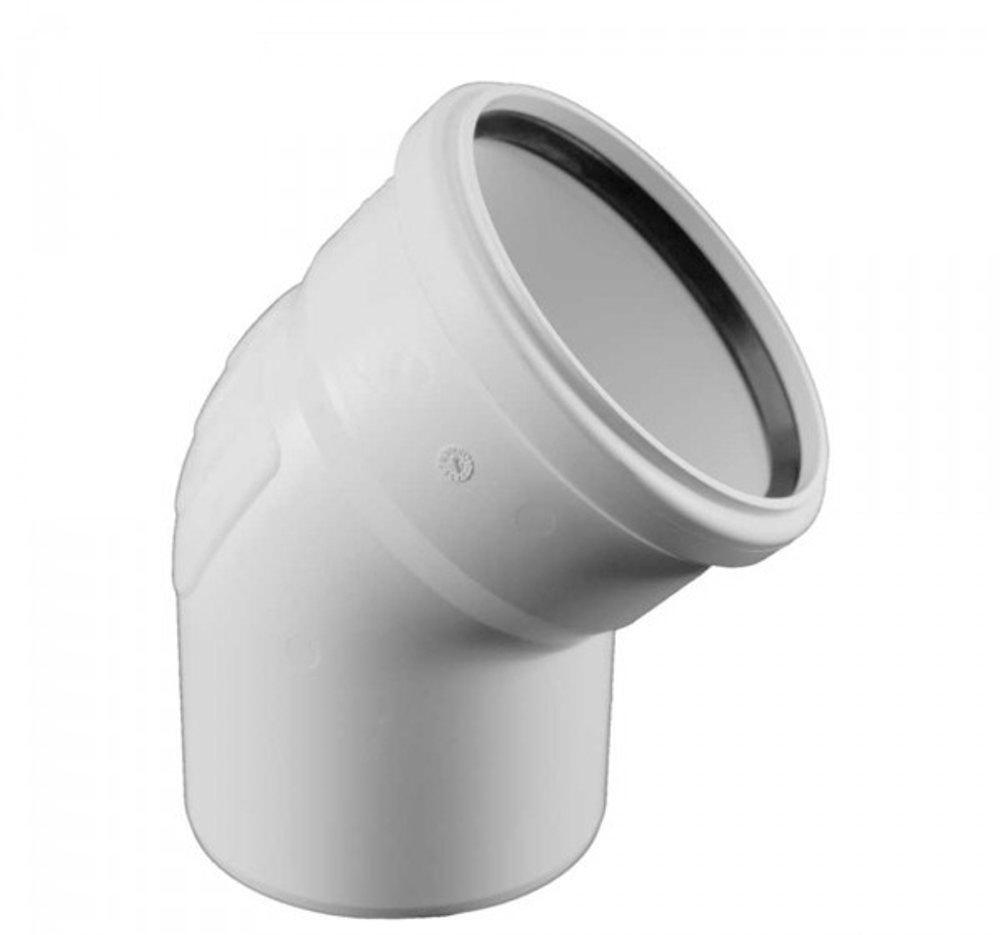 Отвод канализационный 40 х 45 , Rehau (Рехау) RAUPIOANO PLUS