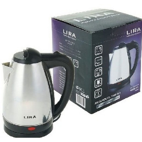 Чайник электр LIRA LR0109 диск сталь  1,8 л