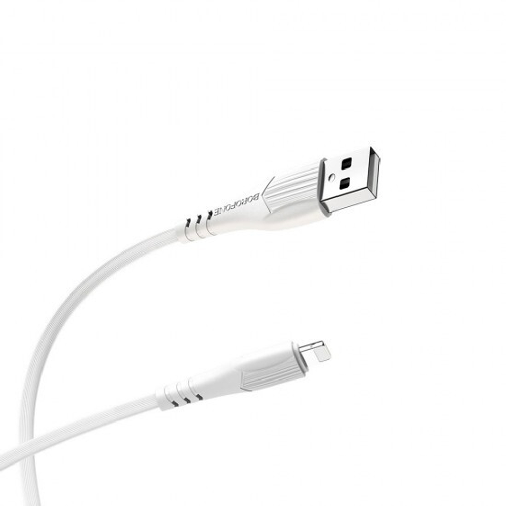 Кабель для iPhone BOROFONE BX37 1м, в оплетке, 012995 Белый