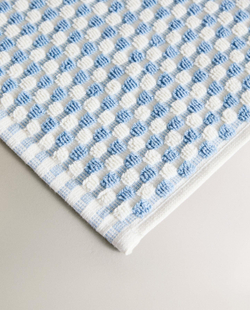 Zara Home - Хлопковое банное полотенце с текстурой, синий, 30х50 см