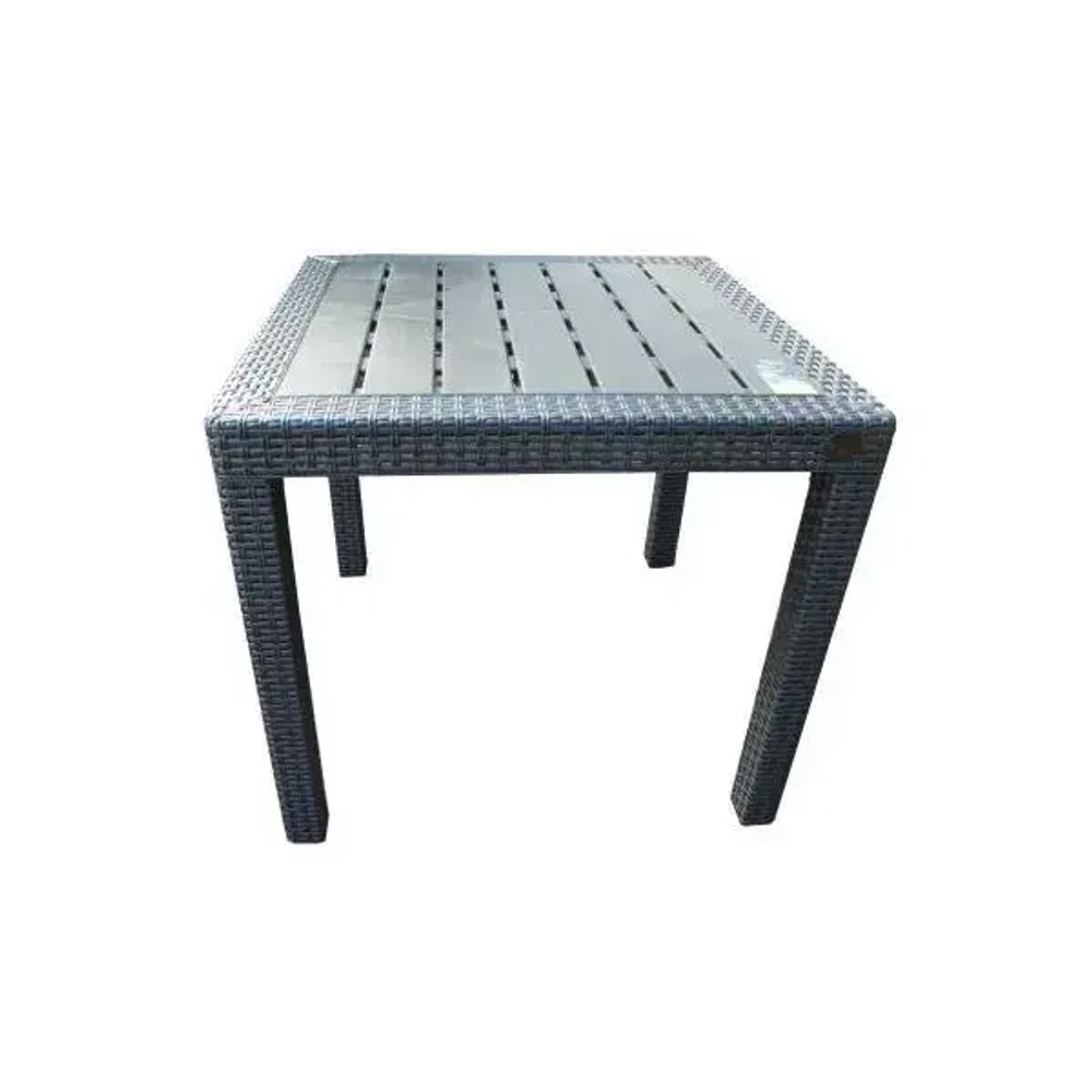 Стол пластиковый малый Rattan 789х701мм, горький шоколад