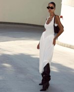 Белое платье с буфами