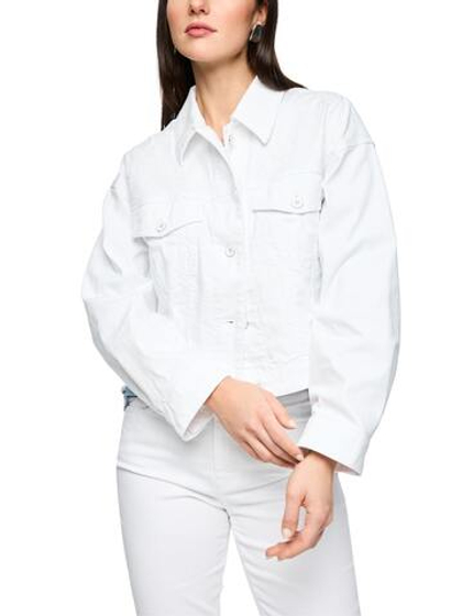 Marc Cain Куртка из денима с цветочной вышивкой