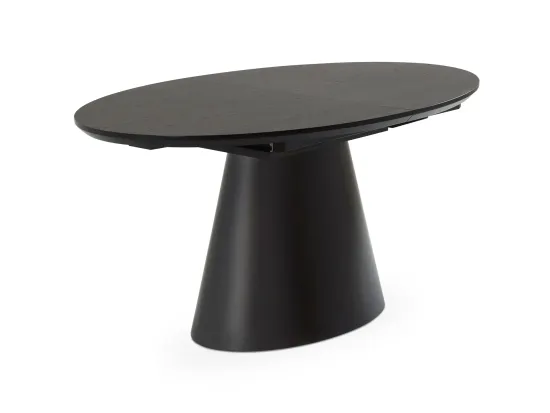 Обеденный стол Black Wood раздвижной черный МДФ 160-200