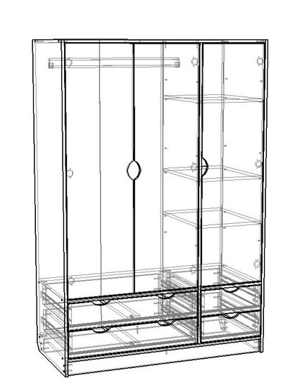 Шкаф ГРАНД-ЛАВОРО-6 левый