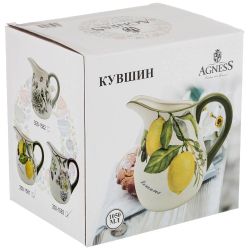 КУВШИН AGNESS "ЛЕМОН ТРИ" 18*13*16,5 СМ 1150 МЛ (КОР=16ШТ.)
