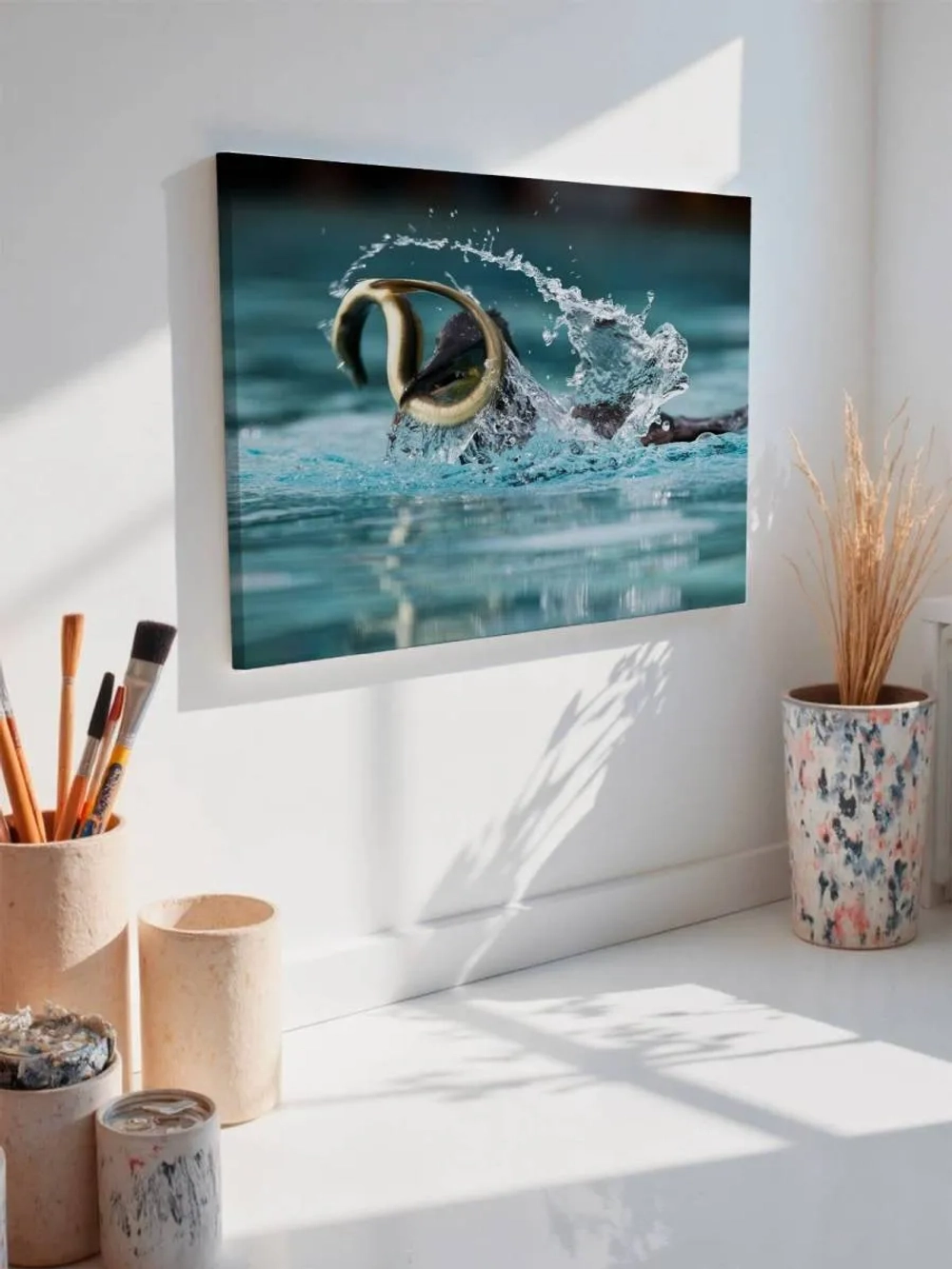 Картина на стену 40 X 50 Птица и рыба