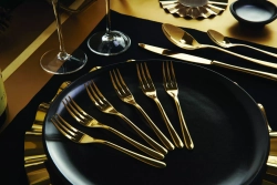 Sambonet - Набор из 6 вилок Taste PVD Gold / артикул   52553GA5  / GTIN 8014808166716