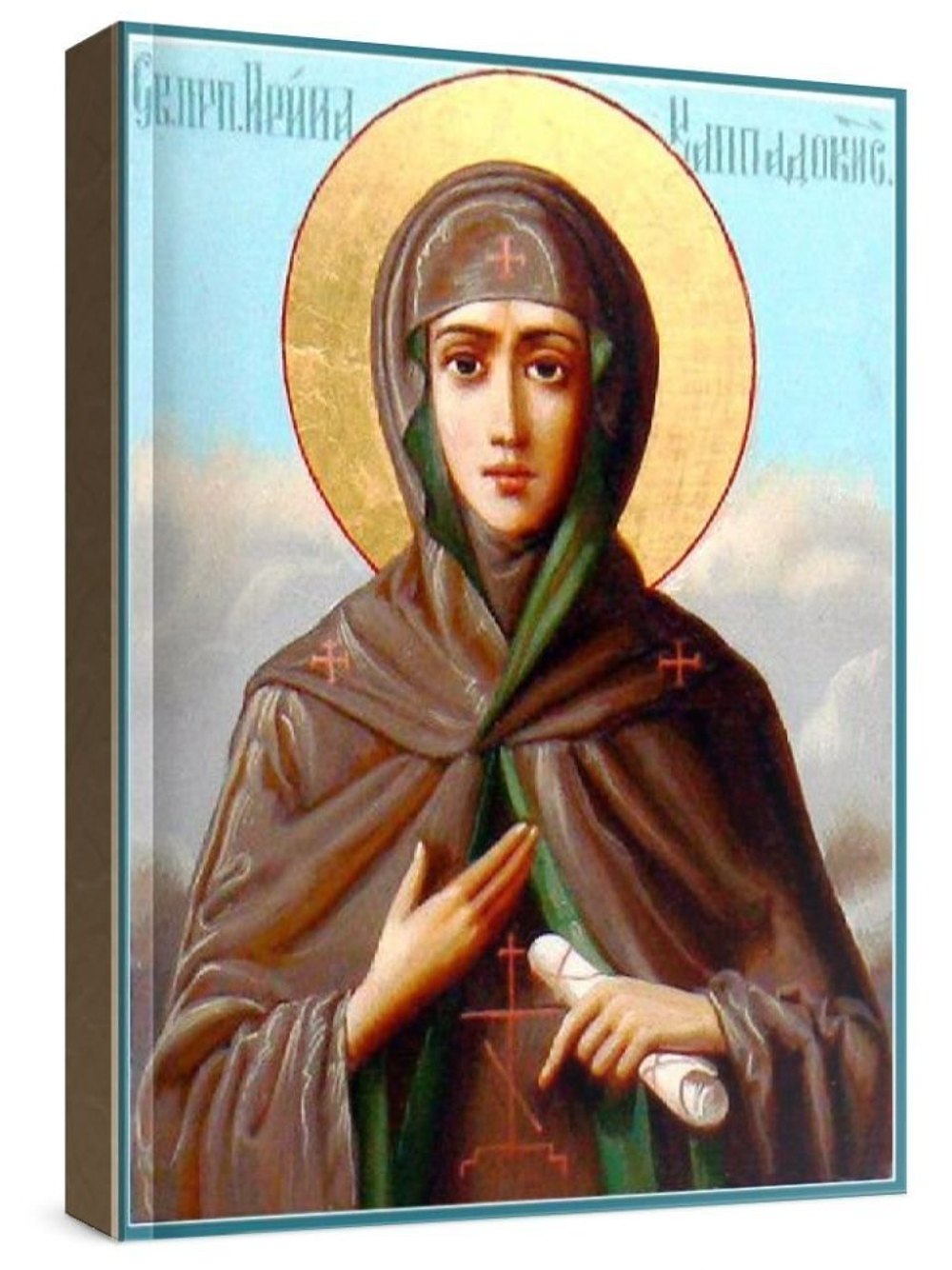 Ирина Каппадокийская (рукописная икона)