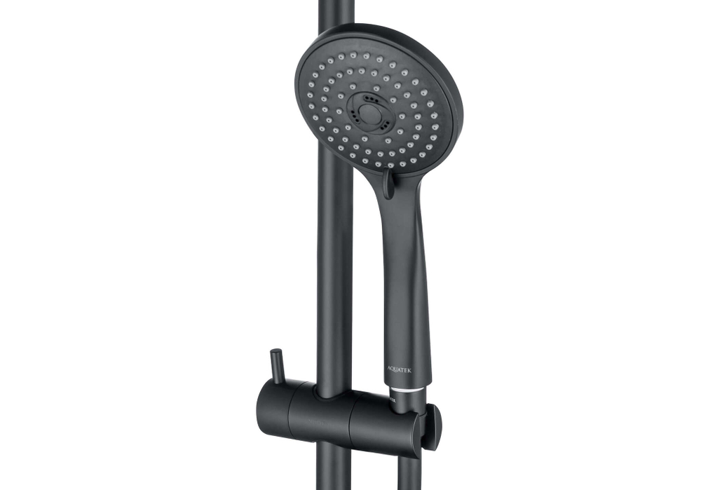 Душевой гарнитур 3jet 73см AQUATEK, матовый черный AQ2011MB