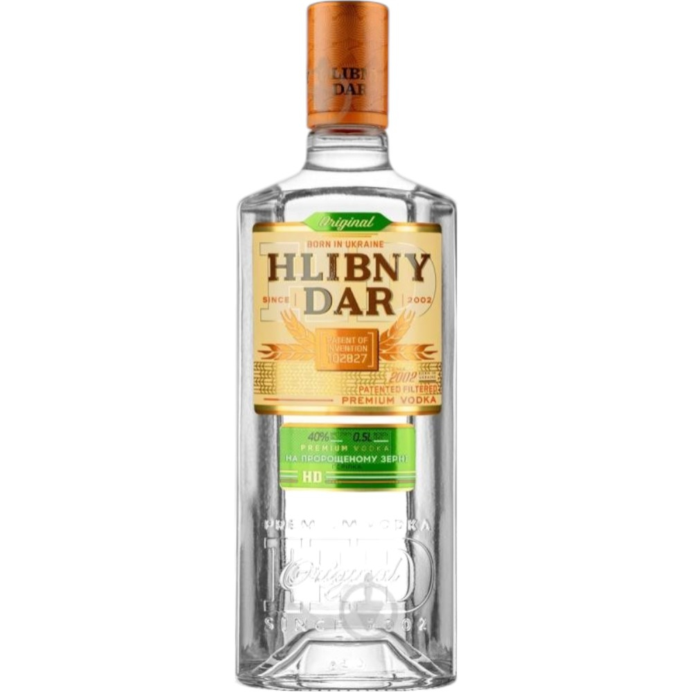 Водка Хлебный Дар на пророщенном зерне 0,5 л.