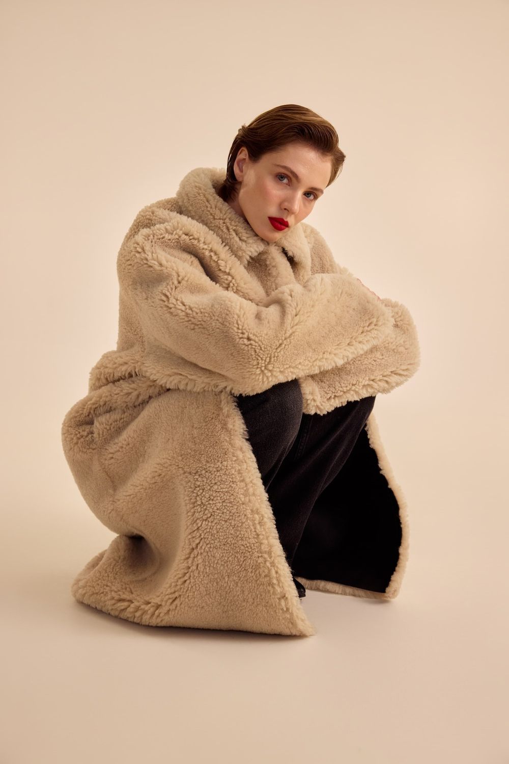 Дубленка (((Нет ничего теплее))), коричневая