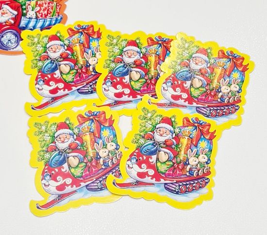 Новогодние малышки-открытки, (10 шт.)