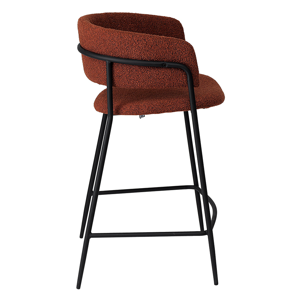 Стул полубарный Helning, букле, терракота