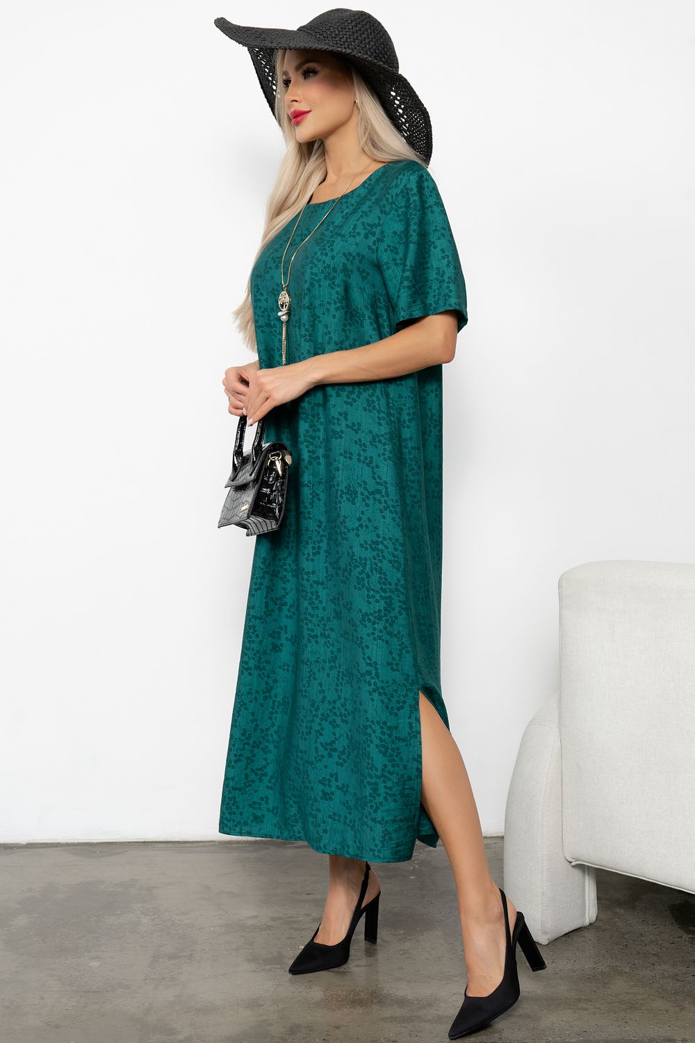 Платье Элиза (изумрудный)-54р-р Р11-1219/2 Nikol