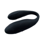 Чёрный вибромассажер для пар Indulgence Plus с ДУ (Цвет: черный)