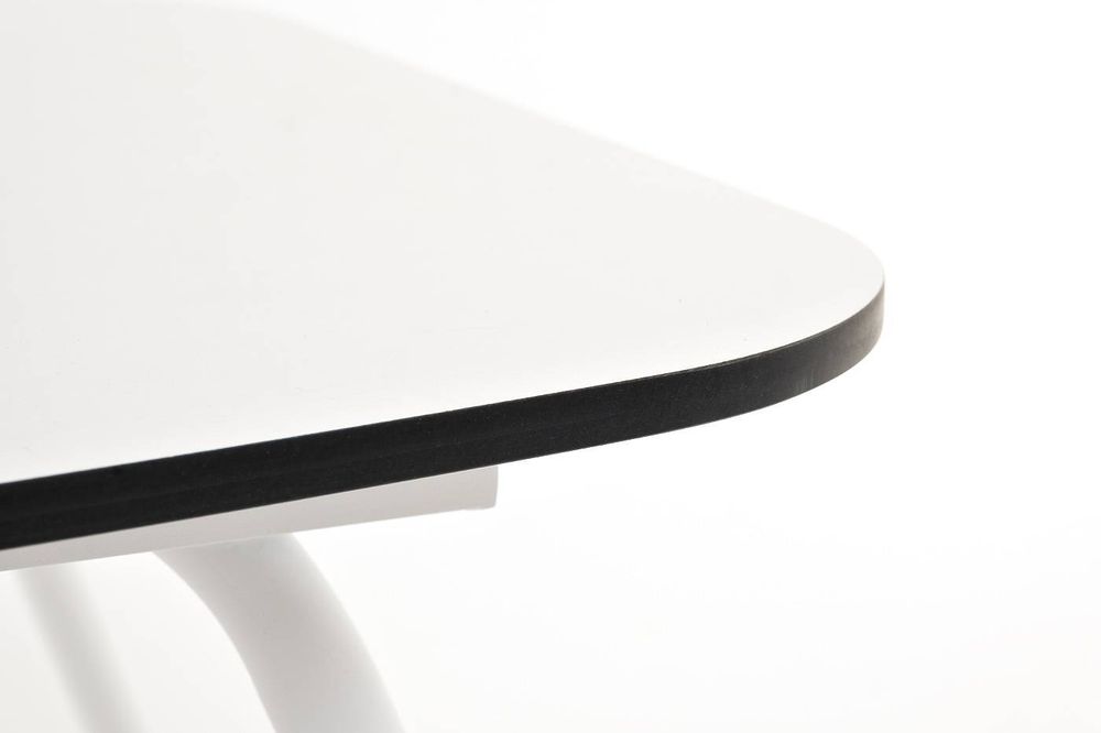 "Верона" журнальный стол из HPL 120х65, H40, каркас белый муар, цвет столешницы "молочный"