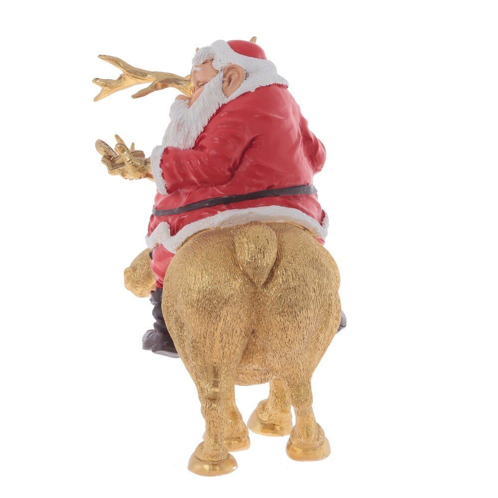 GAEM Фигурка декоративная "Дед Мороз на олене", L22 W15 H24 см