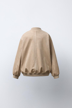 ZARA КУРТКА-БОМБЕР, СВЕТЛО-БЕЖЕВЫЙ