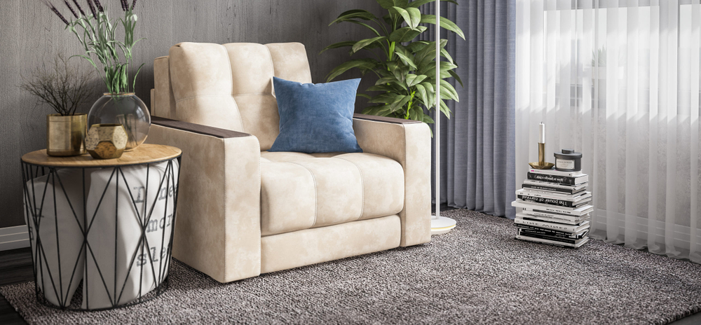 Босс кресло-кровать Велюр Алькантара пепел