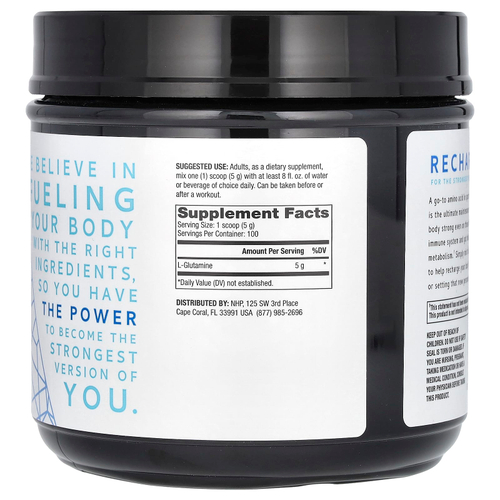 Dr. Mercola, Pure Power, L-глютамин, без вкусовых добавок, 500 г (17,6 унции)