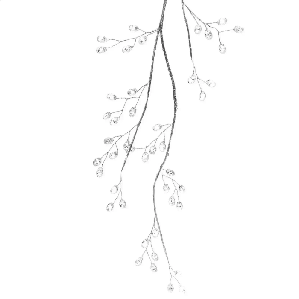 Ветка декоративная «Сказочные переливы» 100 см, Серебро